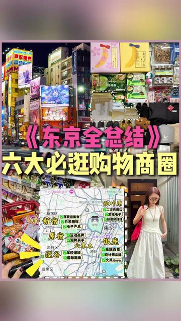 抖音影片封面：東京六大必逛購物商圈整理